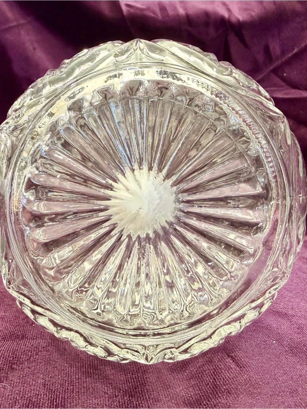 Vintage Anchor Hocking Medallion Clear Glass Decanter